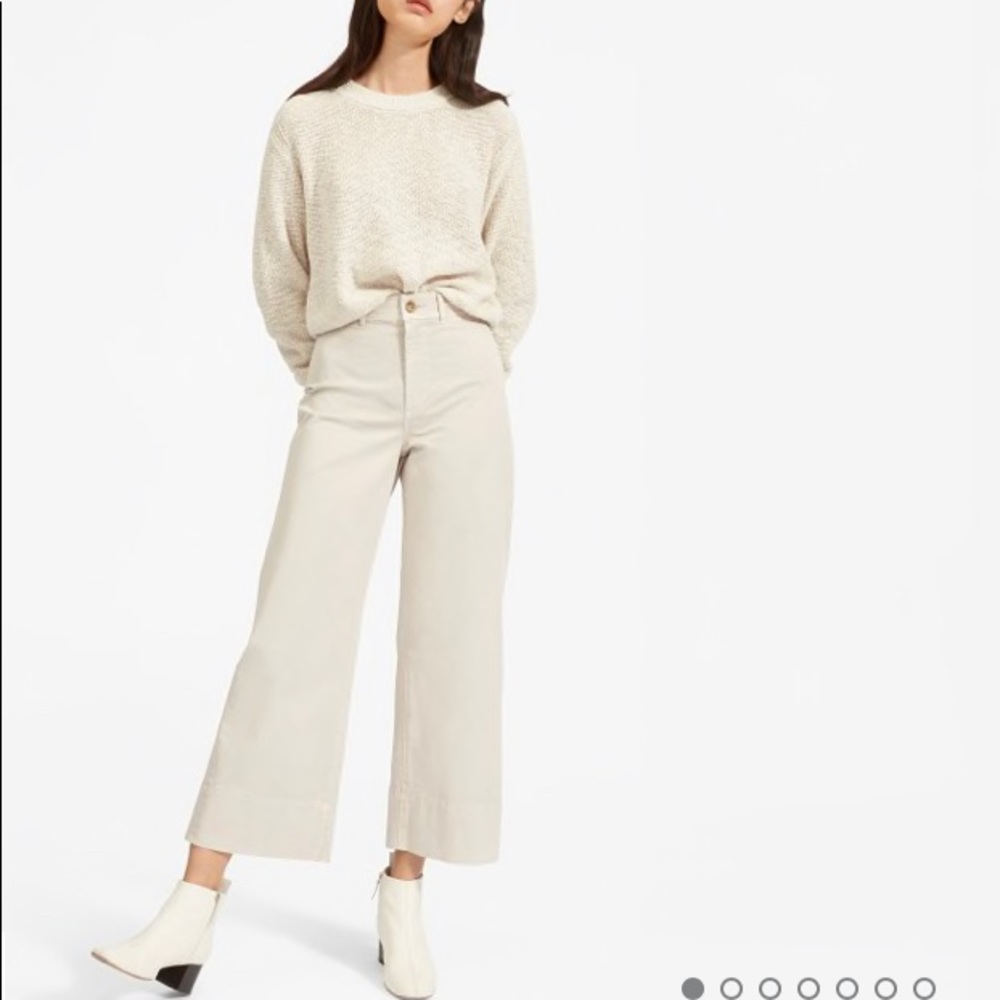 NWT Everlane Lightweight Wide Leg Crop Chino - 00